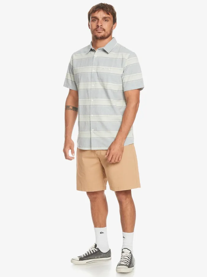 Men Quiksilver Shirts and Polos Cali Sunrise Short Sleeve Shirt Bering Sea Cali Men Quiksilver Shirts and Polos Cali Sunrise Short Sleeve Shirt Bering Sea Cali