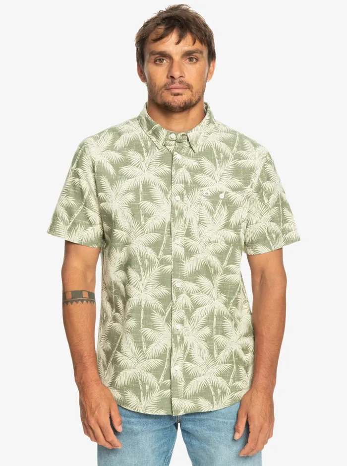 Men Quiksilver Shirts and Polos Fleeting Moment Short Sleeve Shirt Four Leaf Fleeting Moment Men Quiksilver Shirts and Polos Fleeting Moment Short Sleeve Shirt Four Leaf Fleeting Moment