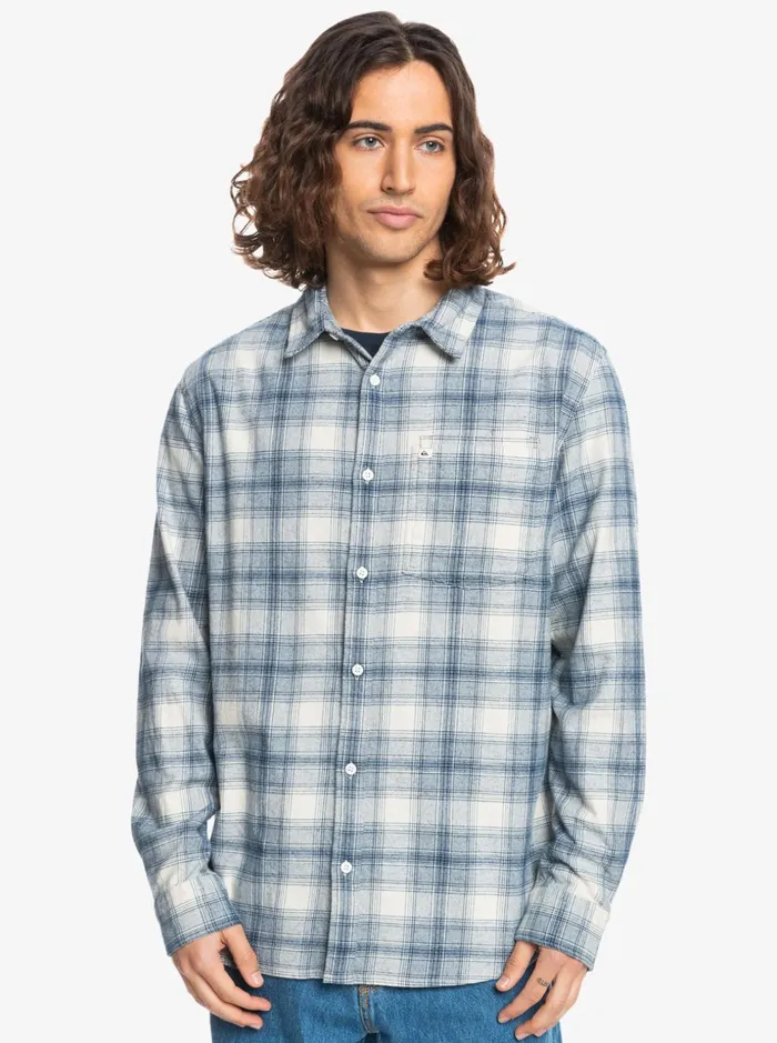Men Quiksilver Shirts and Polos Ganaway Stretch Long Sleeve Flannel Shirt Birch Ganaway Men Quiksilver Shirts and Polos Ganaway Stretch Long Sleeve Flannel Shirt Birch Ganaway