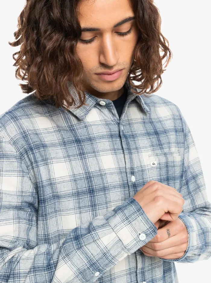 Men Quiksilver Shirts and Polos Ganaway Stretch Long Sleeve Flannel Shirt Birch Ganaway Men Quiksilver Shirts and Polos Ganaway Stretch Long Sleeve Flannel Shirt Birch Ganaway