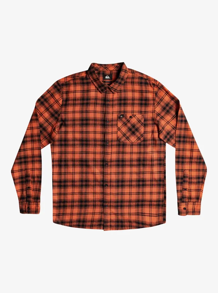 Men Quiksilver Shirts and Polos Hatton Long Sleeve Shirt Burnt Ochre Hatton