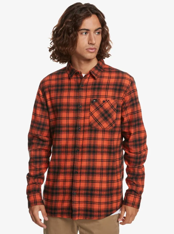 Men Quiksilver Shirts and Polos Hatton Long Sleeve Shirt Burnt Ochre Hatton Men Quiksilver Shirts and Polos Hatton Long Sleeve Shirt Burnt Ochre Hatton