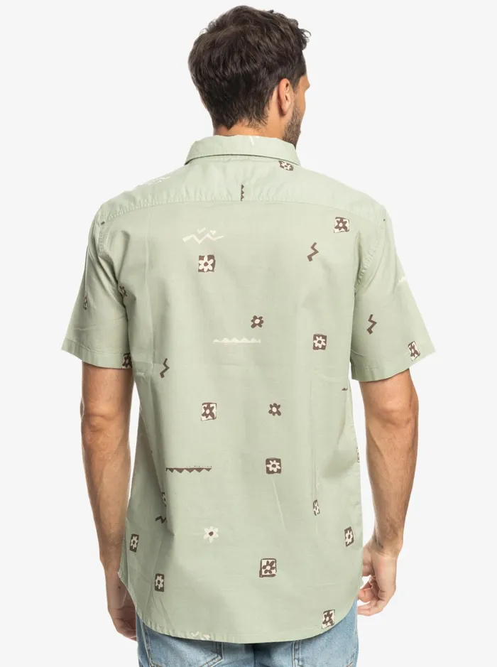 Men Quiksilver Shirts and Polos Mini Mark Short Sleeve Shirt Desert Sage Mini Mark Men Quiksilver Shirts and Polos Mini Mark Short Sleeve Shirt Desert Sage Mini Mark
