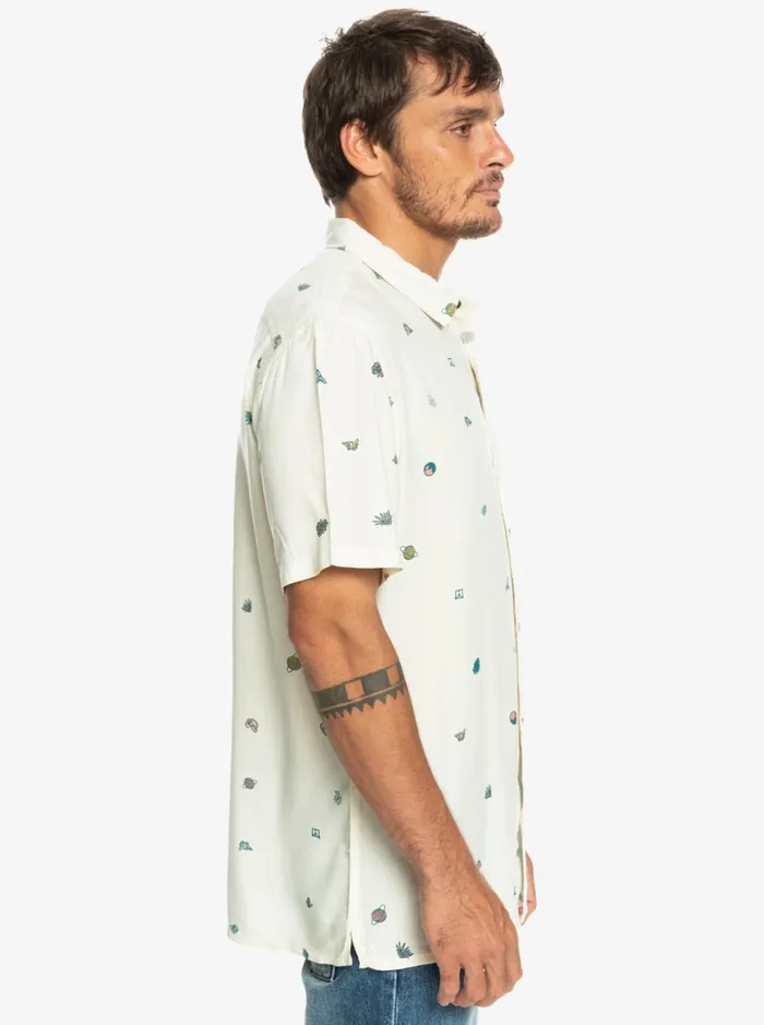 Men Quiksilver Shirts and Polos Minimark Short Sleeve Shirt Birch Minimark Men Quiksilver Shirts and Polos Minimark Short Sleeve Shirt Birch Minimark