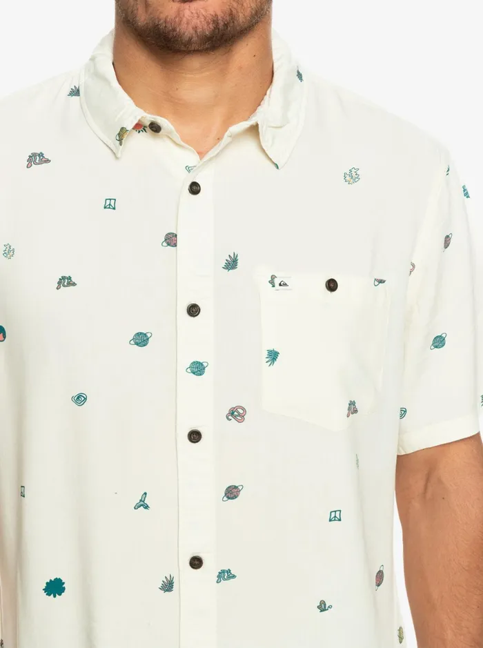Men Quiksilver Shirts and Polos Minimark Short Sleeve Shirt Birch Minimark Men Quiksilver Shirts and Polos Minimark Short Sleeve Shirt Birch Minimark