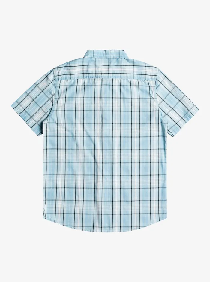Men Quiksilver Shirts and Polos New Swinton Short Sleeve Shirt Sky Blue Swinton Men Quiksilver Shirts and Polos New Swinton Short Sleeve Shirt Sky Blue Swinton