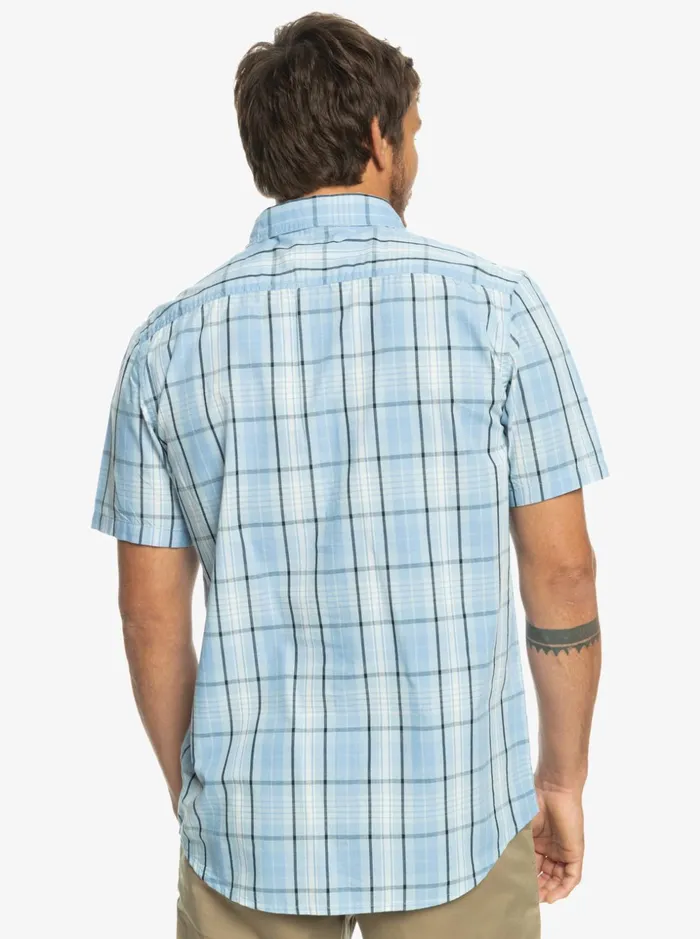 Men Quiksilver Shirts and Polos New Swinton Short Sleeve Shirt Sky Blue Swinton Men Quiksilver Shirts and Polos New Swinton Short Sleeve Shirt Sky Blue Swinton