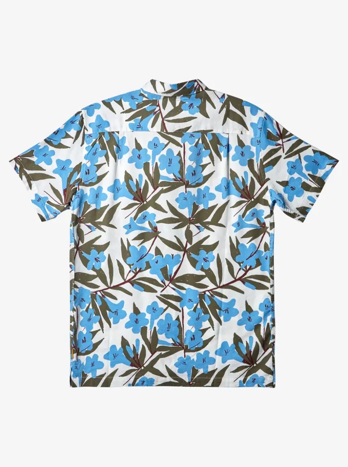 Men Quiksilver Shirts and Polos Waterman Around Bush Short Sleeve Shirt Dusk Blue Around Town Men Quiksilver Shirts and Polos Waterman Around Bush Short Sleeve Shirt Dusk Blue Around Town