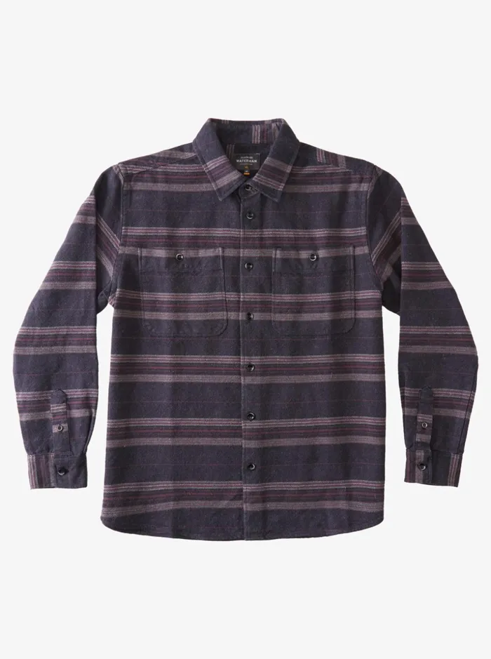 Men Quiksilver Shirts and Polos Waterman Horizontal Ridge Flannel Long Sleeve Shirt Black Horizontal Ridge Men Quiksilver Shirts and Polos Waterman Horizontal Ridge Flannel Long Sleeve Shirt Black Horizontal Ridge
