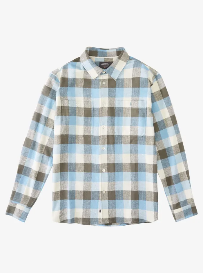 Men Quiksilver Shirts and Polos Waterman Sea Breeze Long Sleeve Flannel Shirt Dusty Olive Seabreeze Men Quiksilver Shirts and Polos Waterman Sea Breeze Long Sleeve Flannel Shirt Dusty Olive Seabreeze