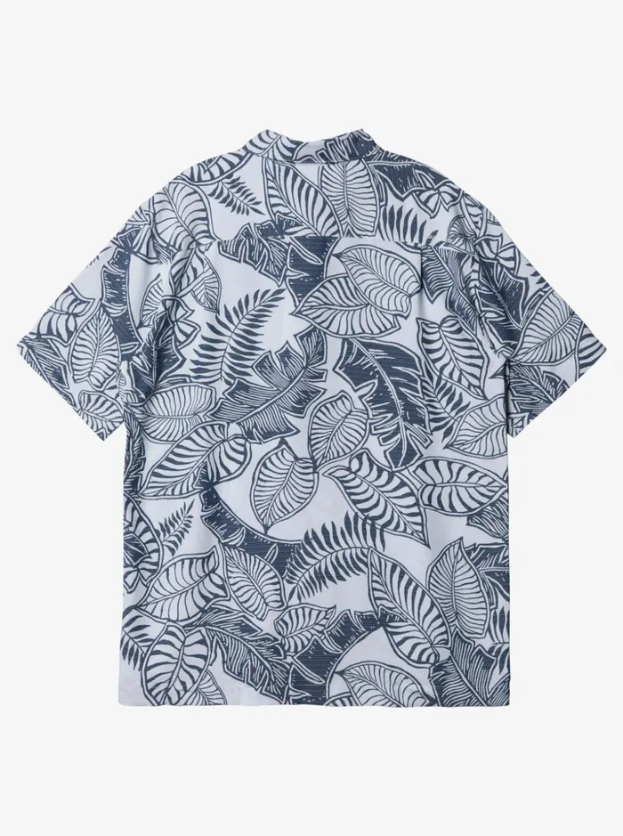 Men Quiksilver Shirts and Polos Waterman Siesta Short Sleeve Shirt Major Blue Men Quiksilver Shirts and Polos Waterman Siesta Short Sleeve Shirt Major Blue