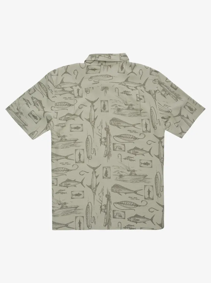 Men Quiksilver Shirts and Polos Waterman Slack Line Short Sleeve Shirt Tea Slack Line Men Quiksilver Shirts and Polos Waterman Slack Line Short Sleeve Shirt Tea Slack Line