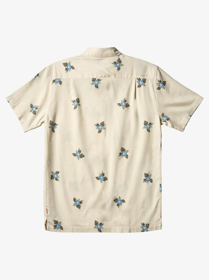 Men Quiksilver Shirts and Polos Waterman Small Pedals Short Sleeve Shirt Antique White Small Pedals Men Quiksilver Shirts and Polos Waterman Small Pedals Short Sleeve Shirt Antique White Small Pedals