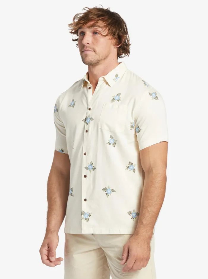 Men Quiksilver Shirts and Polos Waterman Small Pedals Short Sleeve Shirt Antique White Small Pedals Men Quiksilver Shirts and Polos Waterman Small Pedals Short Sleeve Shirt Antique White Small Pedals