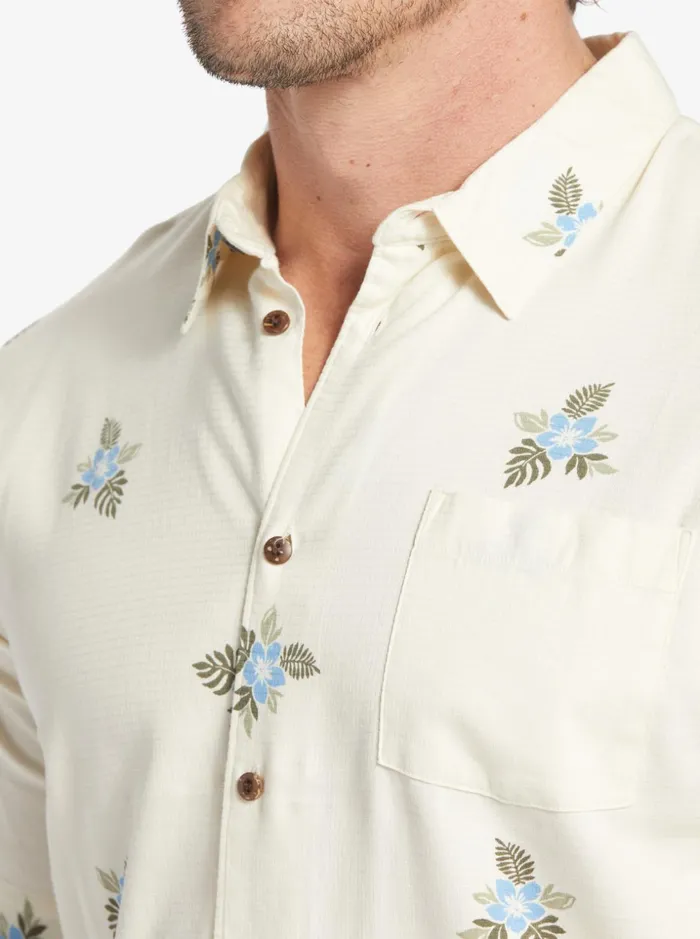 Men Quiksilver Shirts and Polos Waterman Small Pedals Short Sleeve Shirt Antique White Small Pedals Men Quiksilver Shirts and Polos Waterman Small Pedals Short Sleeve Shirt Antique White Small Pedals
