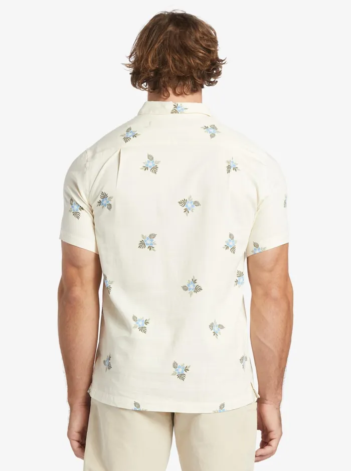 Men Quiksilver Shirts and Polos Waterman Small Pedals Short Sleeve Shirt Antique White Small Pedals Men Quiksilver Shirts and Polos Waterman Small Pedals Short Sleeve Shirt Antique White Small Pedals