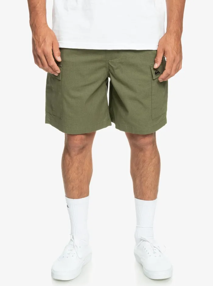 Men Quiksilver Shorts and Amphibians Cargo Taxer Elastic Waist 19034 Shorts Four Leaf Clover Men Quiksilver Shorts and Amphibians Cargo Taxer Elastic Waist 19034 Shorts Four Leaf Clover