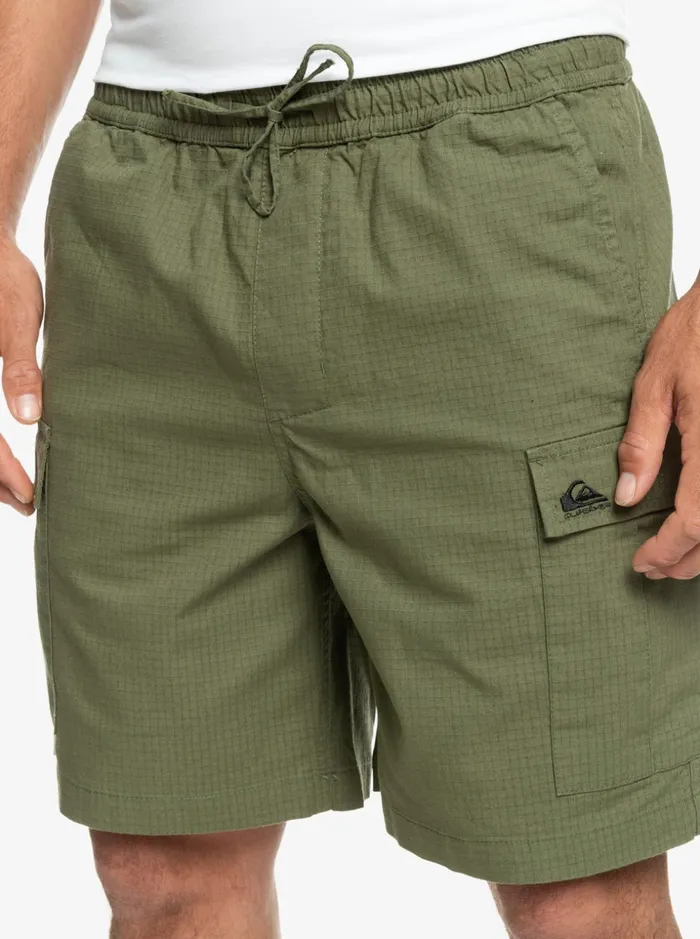 Men Quiksilver Shorts and Amphibians Cargo Taxer Elastic Waist 19034 Shorts Four Leaf Clover Men Quiksilver Shorts and Amphibians Cargo Taxer Elastic Waist 19034 Shorts Four Leaf Clover