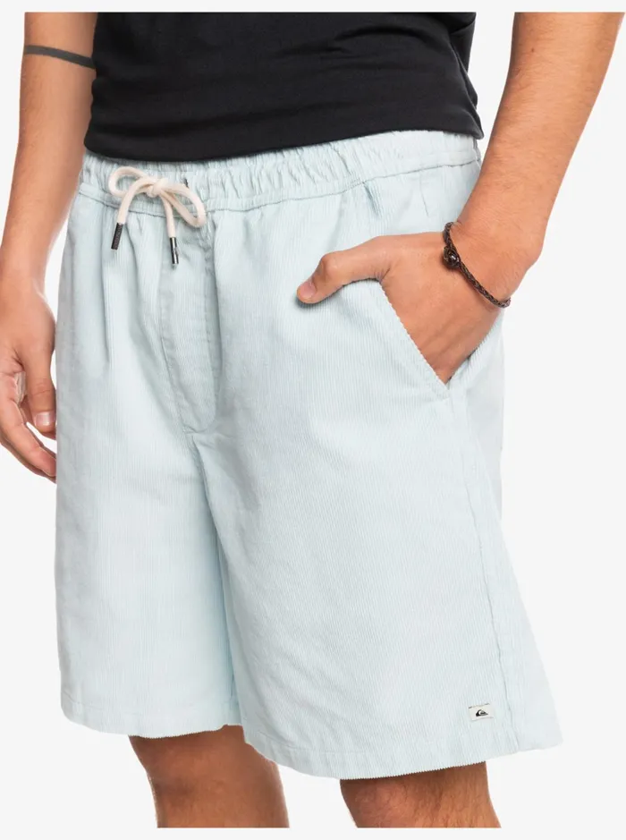 Men Quiksilver Shorts and Amphibians Taxer Cord Shorts Blue Grey Men Quiksilver Shorts and Amphibians Taxer Cord Shorts Blue Grey