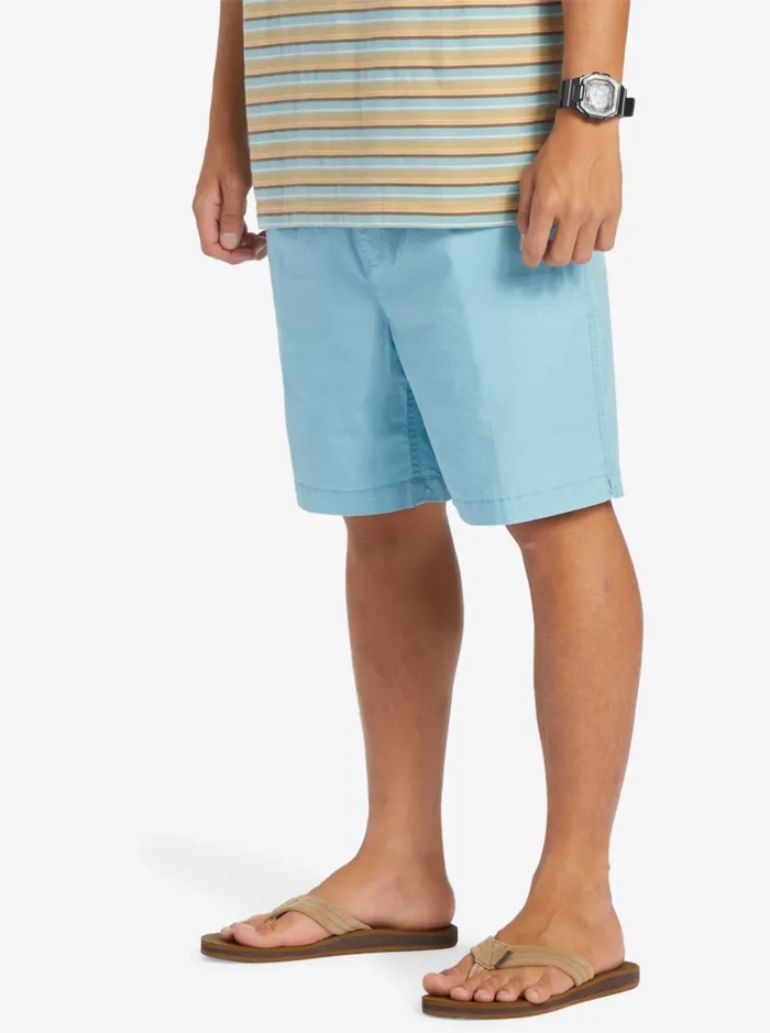 Men Quiksilver Shorts and Amphibians Taxer Elastic Waist Shorts Cameo Blue Men Quiksilver Shorts and Amphibians Taxer Elastic Waist Shorts Cameo Blue