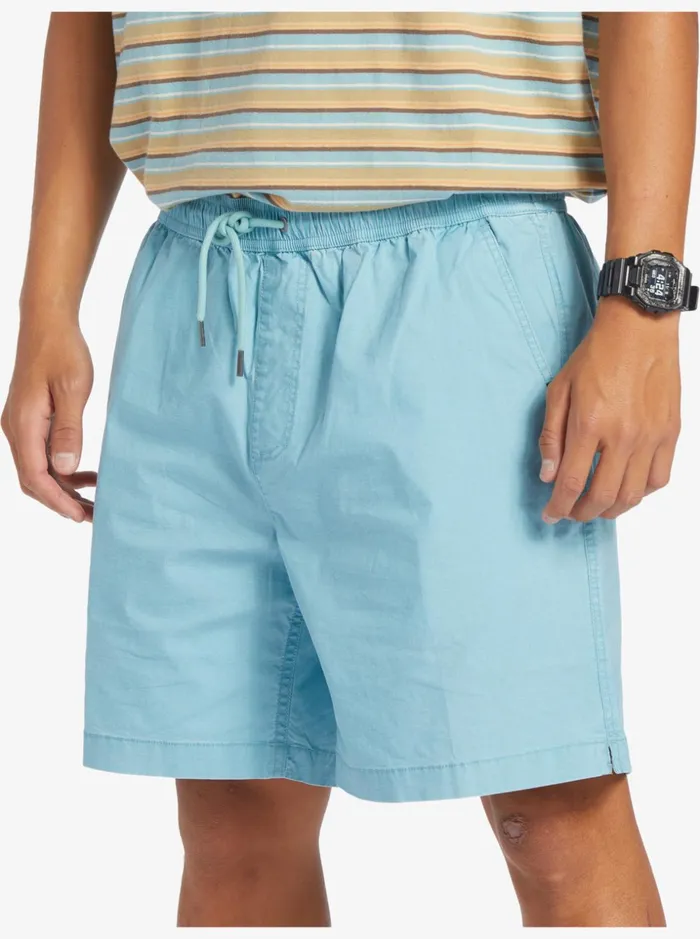 Men Quiksilver Shorts and Amphibians Taxer Elastic Waist Shorts Cameo Blue Men Quiksilver Shorts and Amphibians Taxer Elastic Waist Shorts Cameo Blue