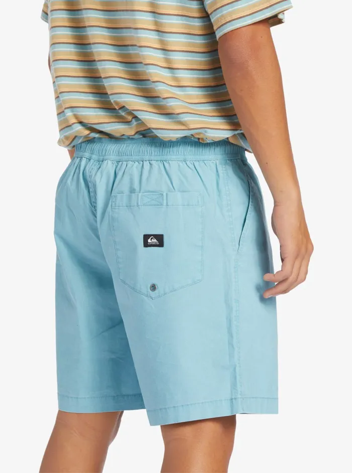 Men Quiksilver Shorts and Amphibians Taxer Elastic Waist Shorts Cameo Blue Men Quiksilver Shorts and Amphibians Taxer Elastic Waist Shorts Cameo Blue