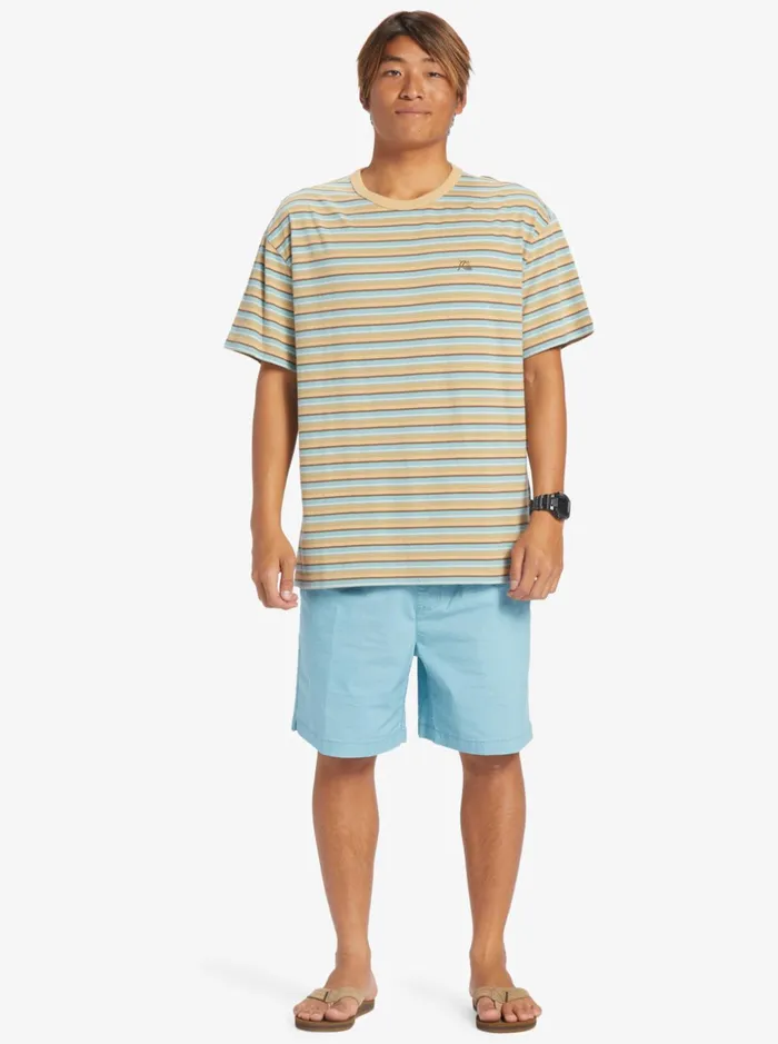 Men Quiksilver Shorts and Amphibians Taxer Elastic Waist Shorts Cameo Blue Men Quiksilver Shorts and Amphibians Taxer Elastic Waist Shorts Cameo Blue