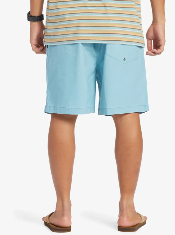 Men Quiksilver Shorts and Amphibians Taxer Elastic Waist Shorts Cameo Blue Men Quiksilver Shorts and Amphibians Taxer Elastic Waist Shorts Cameo Blue