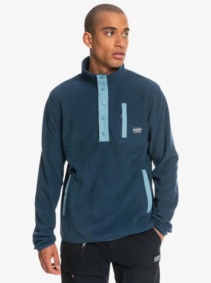 Men Quiksilver Sweatshirts and Hoodies No Destination 2 Half Snap Fleece Pullover Insignia Blue Men Quiksilver Sweatshirts and Hoodies No Destination 2 Half Snap Fleece Pullover Insignia Blue