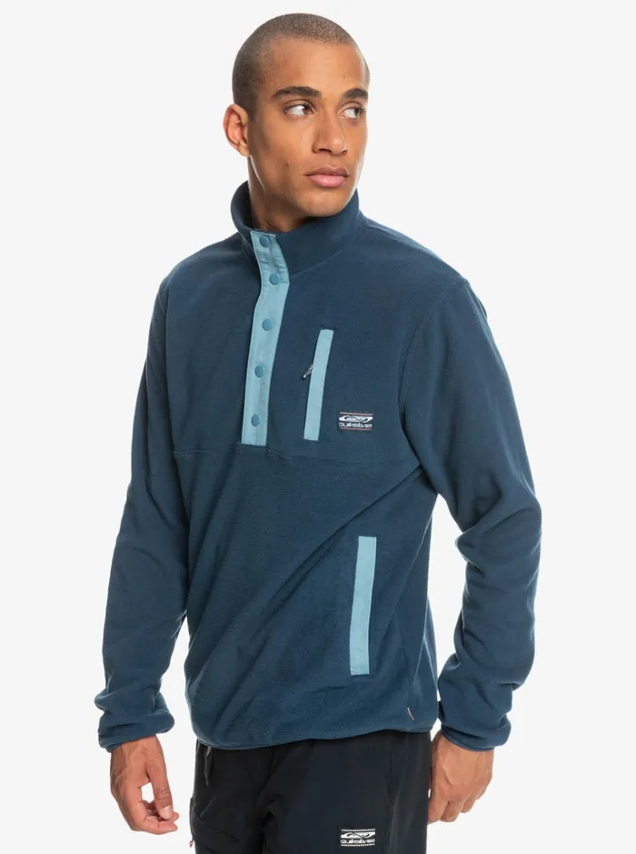 Men Quiksilver Sweatshirts and Hoodies No Destination 2 Half Snap Fleece Pullover Insignia Blue Men Quiksilver Sweatshirts and Hoodies No Destination 2 Half Snap Fleece Pullover Insignia Blue