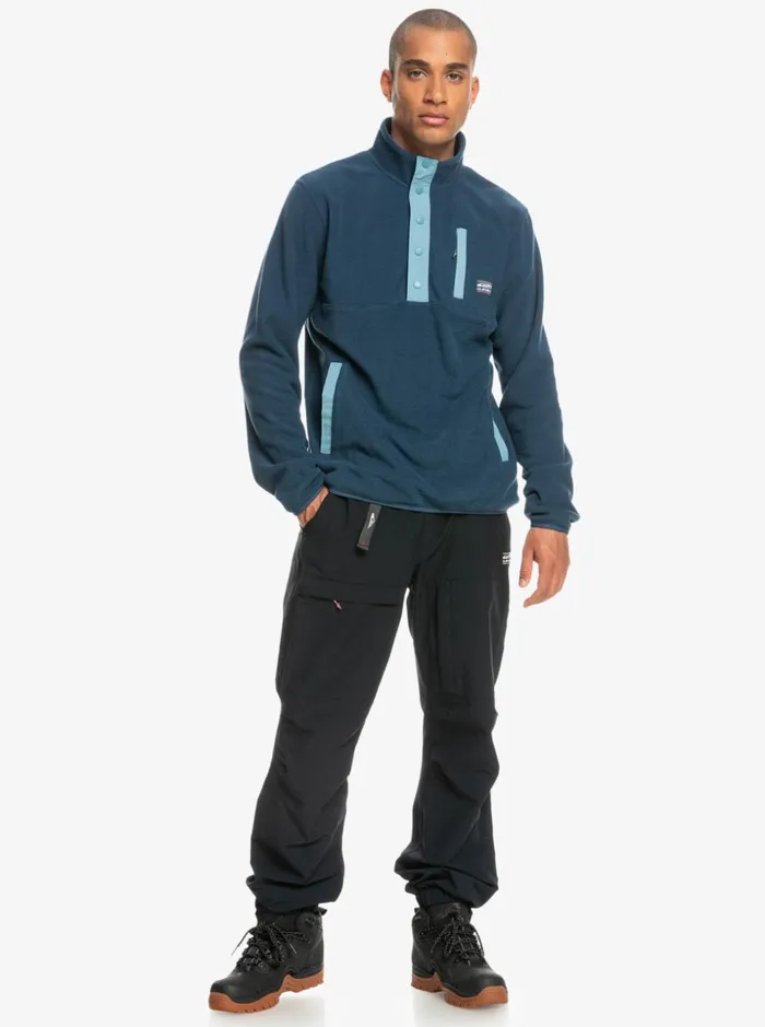 Men Quiksilver Sweatshirts and Hoodies No Destination 2 Half Snap Fleece Pullover Insignia Blue Men Quiksilver Sweatshirts and Hoodies No Destination 2 Half Snap Fleece Pullover Insignia Blue
