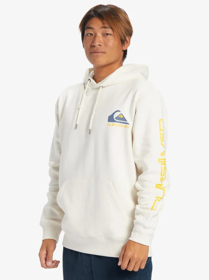 Men Quiksilver Sweatshirts and Hoodies Omni Logo Hoodie Birch Men Quiksilver Sweatshirts and Hoodies Omni Logo Hoodie Birch