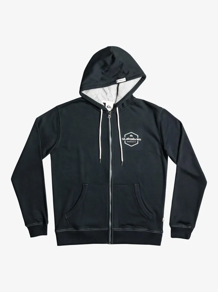 Men Quiksilver Sweatshirts and Hoodies Surf ZipUp Hoodie Navy Blazer