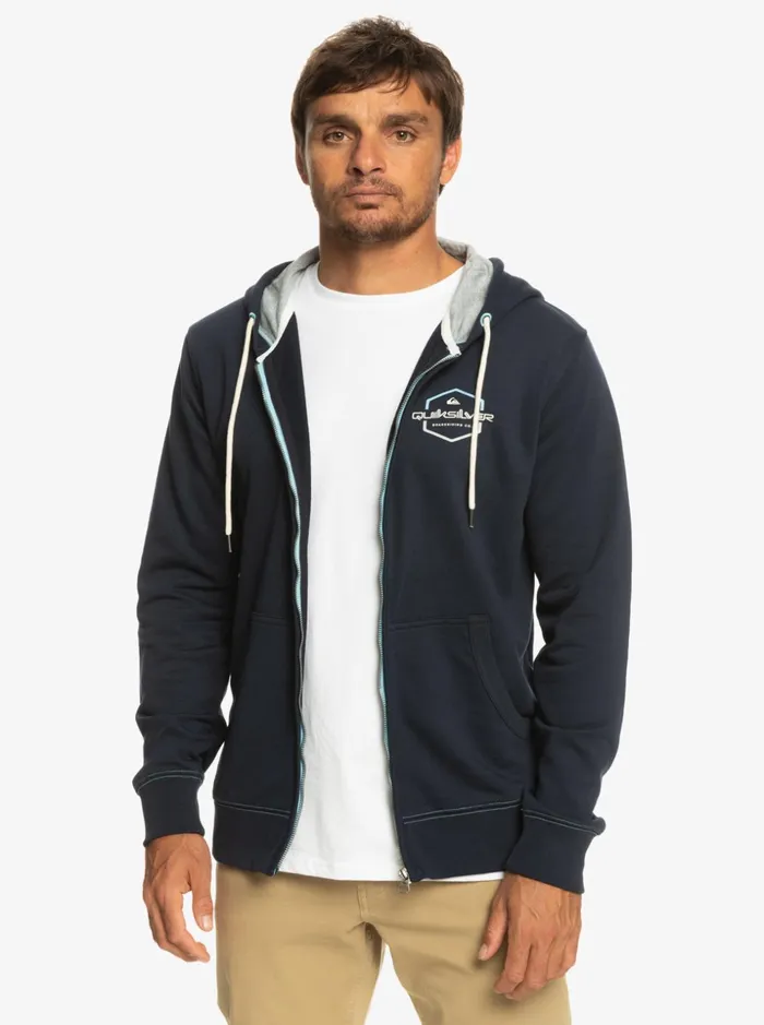 Men Quiksilver Sweatshirts and Hoodies Surf ZipUp Hoodie Navy Blazer Men Quiksilver Sweatshirts and Hoodies Surf ZipUp Hoodie Navy Blazer