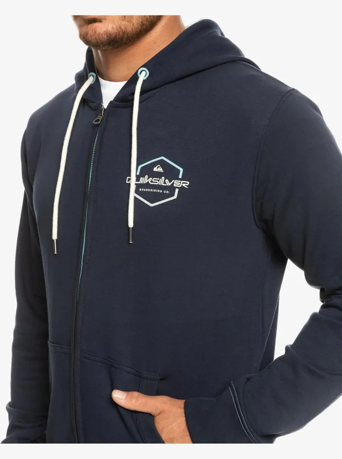 Men Quiksilver Sweatshirts and Hoodies Surf ZipUp Hoodie Navy Blazer Men Quiksilver Sweatshirts and Hoodies Surf ZipUp Hoodie Navy Blazer