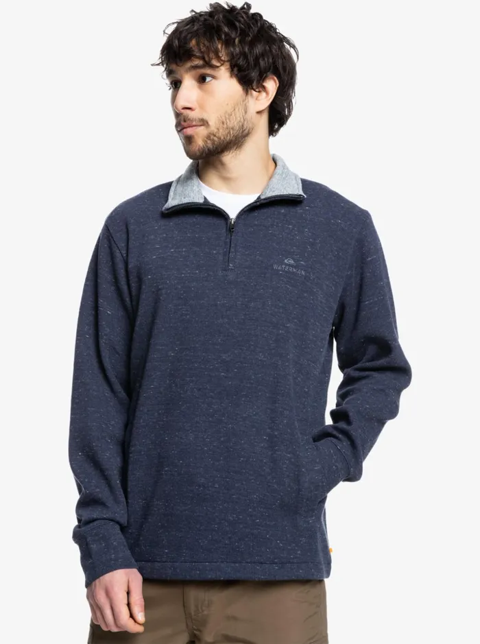 Men Quiksilver Sweatshirts and Hoodies Waterman Pointsurf Zip Mock Neck Sweatshirt Navy Blazer Heather Men Quiksilver Sweatshirts and Hoodies Waterman Pointsurf Zip Mock Neck Sweatshirt Navy Blazer Heather