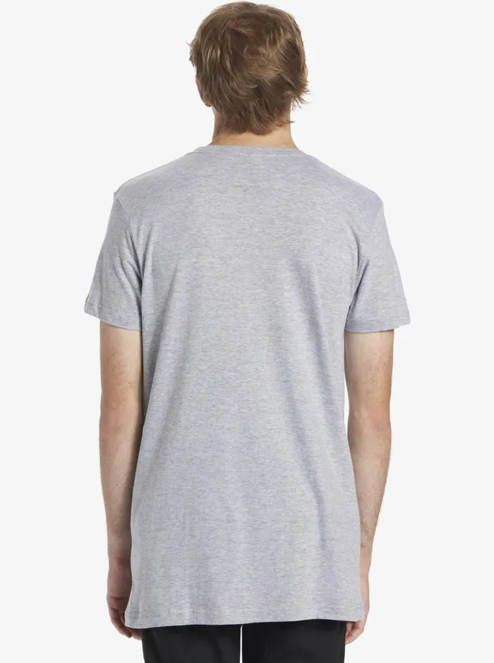Men Quiksilver Tees Circle Palm TShirt Heather Grey Men Quiksilver Tees Circle Palm TShirt Heather Grey