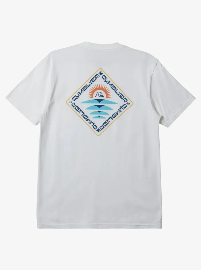 Men Quiksilver Tees Clearview TShirt White Men Quiksilver Tees Clearview TShirt White