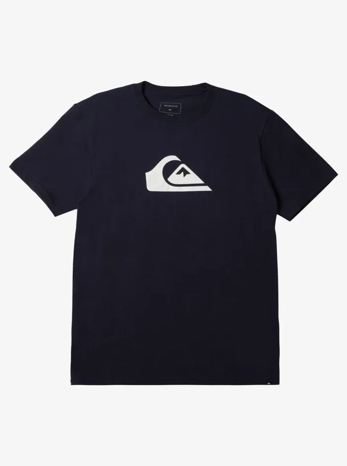 Men Quiksilver Tees Comp Logo Tshirt Navy Blazer