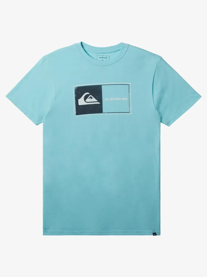 Men Quiksilver Tees Core Lockup TShirt Angel Blue Heather