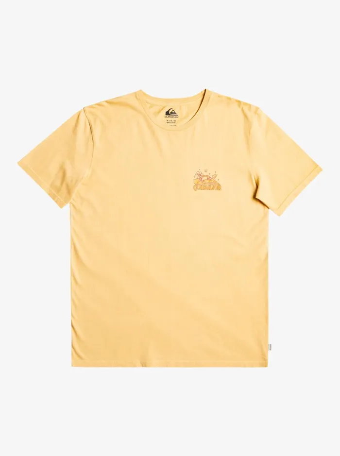 Men Quiksilver Tees Enjoy Not Destroy TShirt Wheat