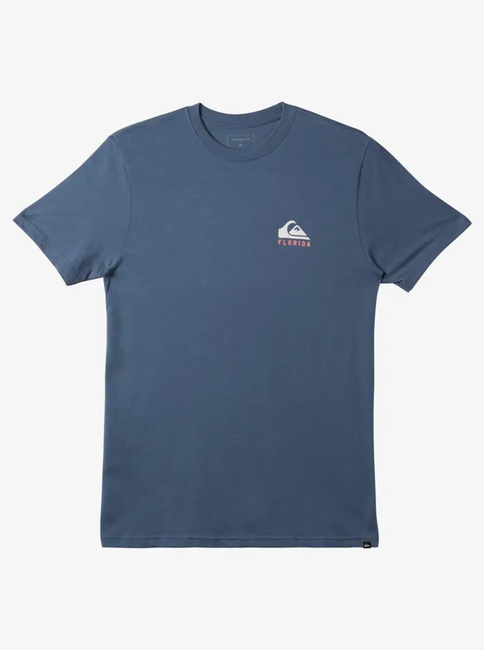 Men Quiksilver Tees Florida Flamingo Sunshine TShirt Bering Sea