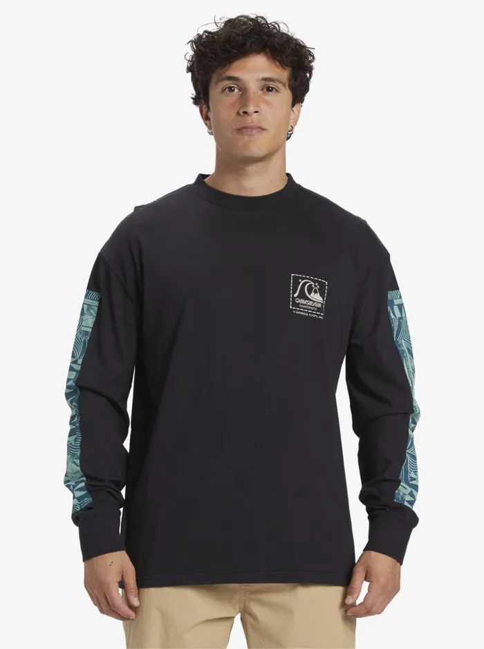 Men Quiksilver Tees Gregg Kaplan Blank Canvas Long Sleeve TShirt Black Men Quiksilver Tees Gregg Kaplan Blank Canvas Long Sleeve TShirt Black