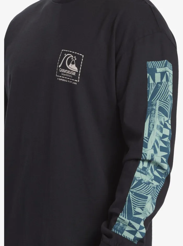Men Quiksilver Tees Gregg Kaplan Blank Canvas Long Sleeve TShirt Black Men Quiksilver Tees Gregg Kaplan Blank Canvas Long Sleeve TShirt Black