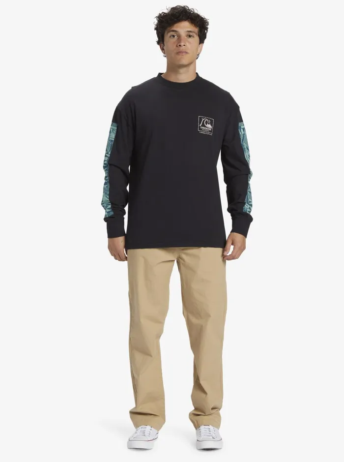 Men Quiksilver Tees Gregg Kaplan Blank Canvas Long Sleeve TShirt Black Men Quiksilver Tees Gregg Kaplan Blank Canvas Long Sleeve TShirt Black