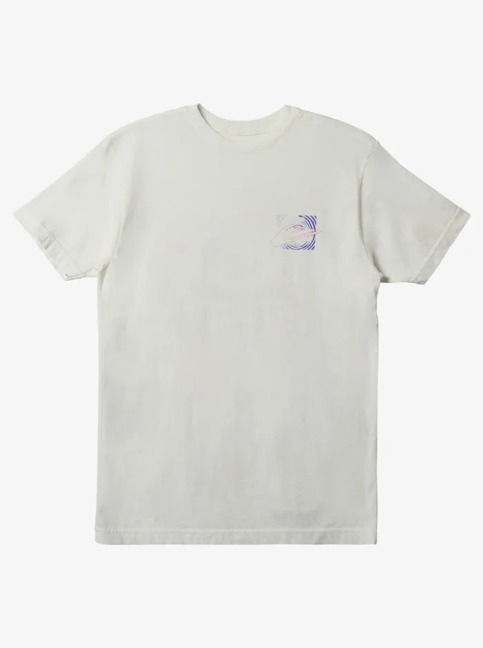 Men Quiksilver Tees International Worldforce TShirt Antique White