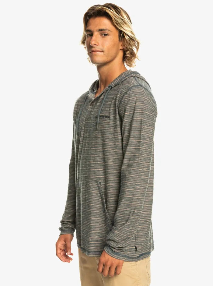 Men Quiksilver Tees Kentin Long Sleeves Hooded TShirt Dark Slate Kentin Men Quiksilver Tees Kentin Long Sleeves Hooded TShirt Dark Slate Kentin
