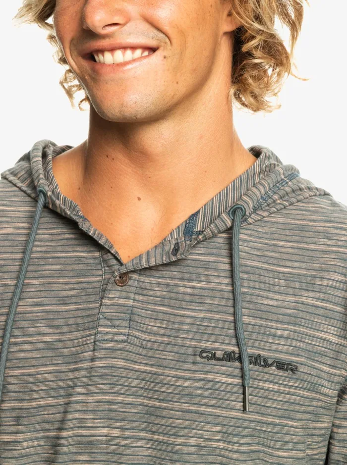 Men Quiksilver Tees Kentin Long Sleeves Hooded TShirt Dark Slate Kentin Men Quiksilver Tees Kentin Long Sleeves Hooded TShirt Dark Slate Kentin