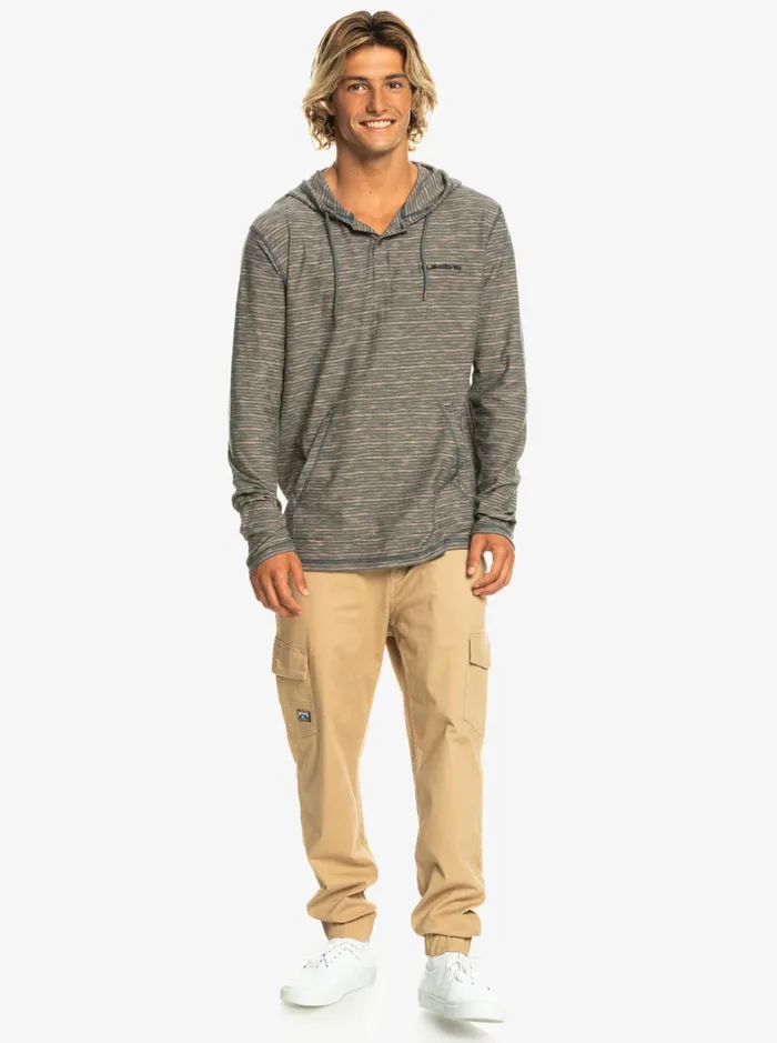 Men Quiksilver Tees Kentin Long Sleeves Hooded TShirt Dark Slate Kentin Men Quiksilver Tees Kentin Long Sleeves Hooded TShirt Dark Slate Kentin