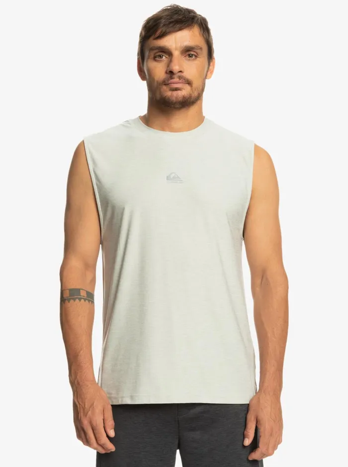 Men Quiksilver Tees Muscle Tank Gray Violet Heather Men Quiksilver Tees Muscle Tank Gray Violet Heather